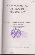 CHARACTERISTIC OF MODERN PRODUCTION