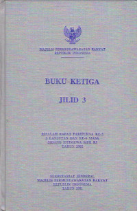 Image of RISALAH RAPAT PARIPURNA KE-55 LANJUTAN DAN KE- 6 MASA SIDANG ISTIMEWA MPR RI TAHUN 2001