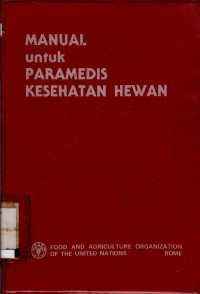 Image of MANUAL UNTUK PARAMEDIS KESEHATAN HEWAN