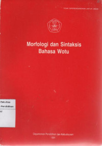 Image of Morfologi Dan Sintaksis Bahasa Wotu