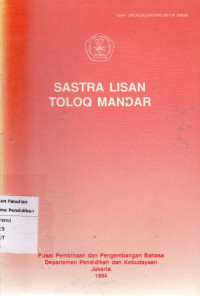 Image of Sastra Lisan Toloq Mandar