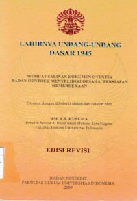 Image of Lahirnya undang-undang dasar 1945