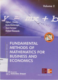 Image of Fundamental methods of mathematics for business and economics volume 2