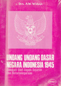Undang-undang Dasar Negara Indonesia 1945, Didekati Dari Aspek Sejarah Dan Ketatanegaraan