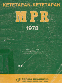 Ketetapan-Ketetapan MPR 1978