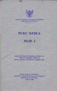 Image of RISALAH RAPAT PANITIA AD HOC II BADAN PEKERJA MPR RI MASA SIDANG ISTIMEWA TAHUN 2001
