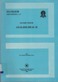 Image of MATERI POKOK ANALISIS REAL II