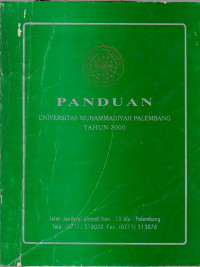 Image of PANDUAN UNIVERSITAS MUHAMMADIYAH PALEMBANG TAHUN 2000