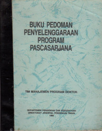 Image of BUKU PEDOMAN PENYELENGGARAAN PROGRAM PASCASARJANA