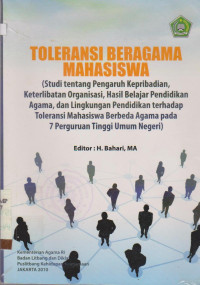 Image of TOLERANSI BERAGAMA MAHASISWA