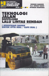 Image of Teknologi Jalan Bervolume Lalu Lintas Rendah