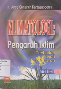 Image of Klimatologi: pengaruh iklim terhadap tanah dan tanaman