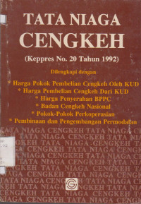 Image of TATA NIAGA CENGKEH (KEPPRES NO.20 TAHUN 1992)
