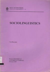 Image of SOCIOLINGUISTICS