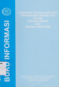 Image of Konvensi tentang hak-hak penyandang disabilitas dalam bahasa Inggris dan bahasa Indonesia