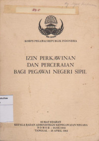 Image of Izin perkawinan dan perceraian bagi pegawai negeri sipil