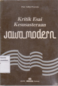 Image of Kritik esai kesusasteraan jawa modern