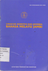 Image of Struktur adjektiva dan adverbia bahasa melayu jambi