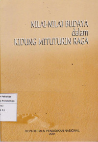 Image of Nilai-nilai budaya dalam kidung mituturin raga