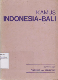 Image of Kamus Indonesia- Bali