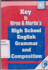 Image of Key to wren & martin's: high school english grammar and composition