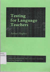 Image of Testing for Language Teachers