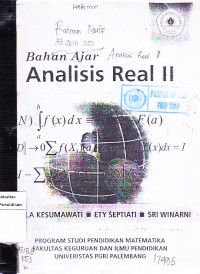 Image of Bahan Ajar Analisis Real II