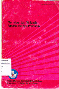 Image of Morfologi dan sintaksis bahasa melayu pontianak