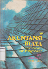 Image of Akuntansi biaya: perencanaan dan pengendalian jilid 1 edisi kedelapan