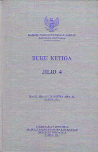 HASIL SIDANG ISTIMEWA MPR RI TAHUN 2001