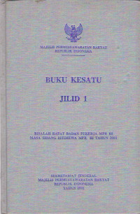 RISALAH RAPAT BADAN PEKERJA MPR RI MASA SIDANG ISTIMEWA MPR RI TAHUN 2001