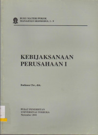 KEBIJAKSANAAN PERUSAHAAN 1