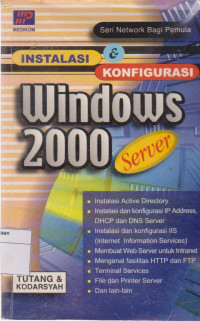 INSTALASI & KONFIGURASI WINDOWS 2000 SERVER