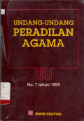 UNDANG-UNDANG PERADILAN AGAMA UU NO.7 TAHUN 1989