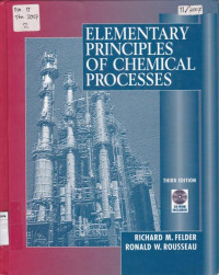 Elementary Principles of Chemical Processes