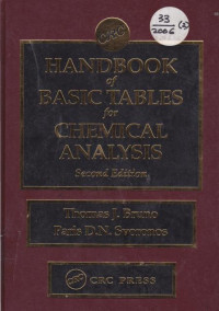 Handbook of Basic Tables for Chemical Analysis