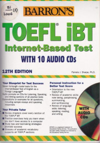 TOEFL,IBT- Internet Based Test WITH 10 AUDIO CDS