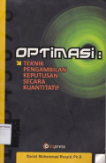 OTIMASI Teknik Pengambilan Keputusan secara Kuanitatatif 