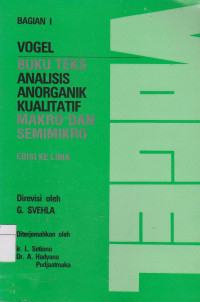 Analisis anorganik kualitatif  makro dan semimikro