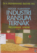 Metode industri ransum ternak: program linear 1