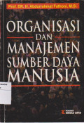 Organisasi dan Manajemen Sumber Daya Manusia