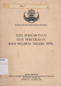 Izin perkawinan dan perceraian bagi pegawai negeri sipil 