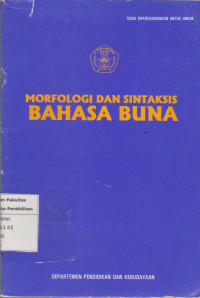 Morfologi dan sintaksis bahasa buna