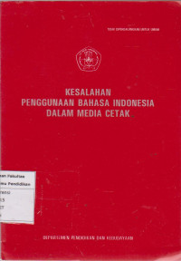 Kesalahan penggunaan bahasa Indonesia dalam media cetak