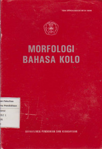 Morfologi bahasa kolo