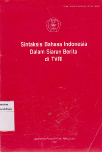 Sintaksis bahasa Indonesia dalam siaran berita di TVRI