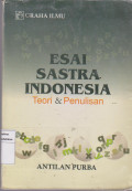 Esai sastra Indonesia: teori & penulisan