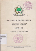 Ketetapan-ketetapan sidang umum MPR-RI