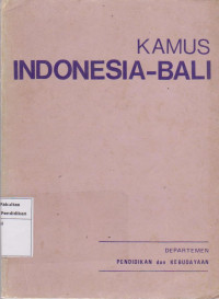 Kamus Indonesia- Bali