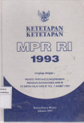 Ketetapan-ketetapan MPR RI 1993